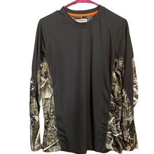 •MAGELLAN•REALTREE CAMO SEMI-FITTED LONG SLEEVE HUNT GEAR MAG WICK SHIRT SIZE S